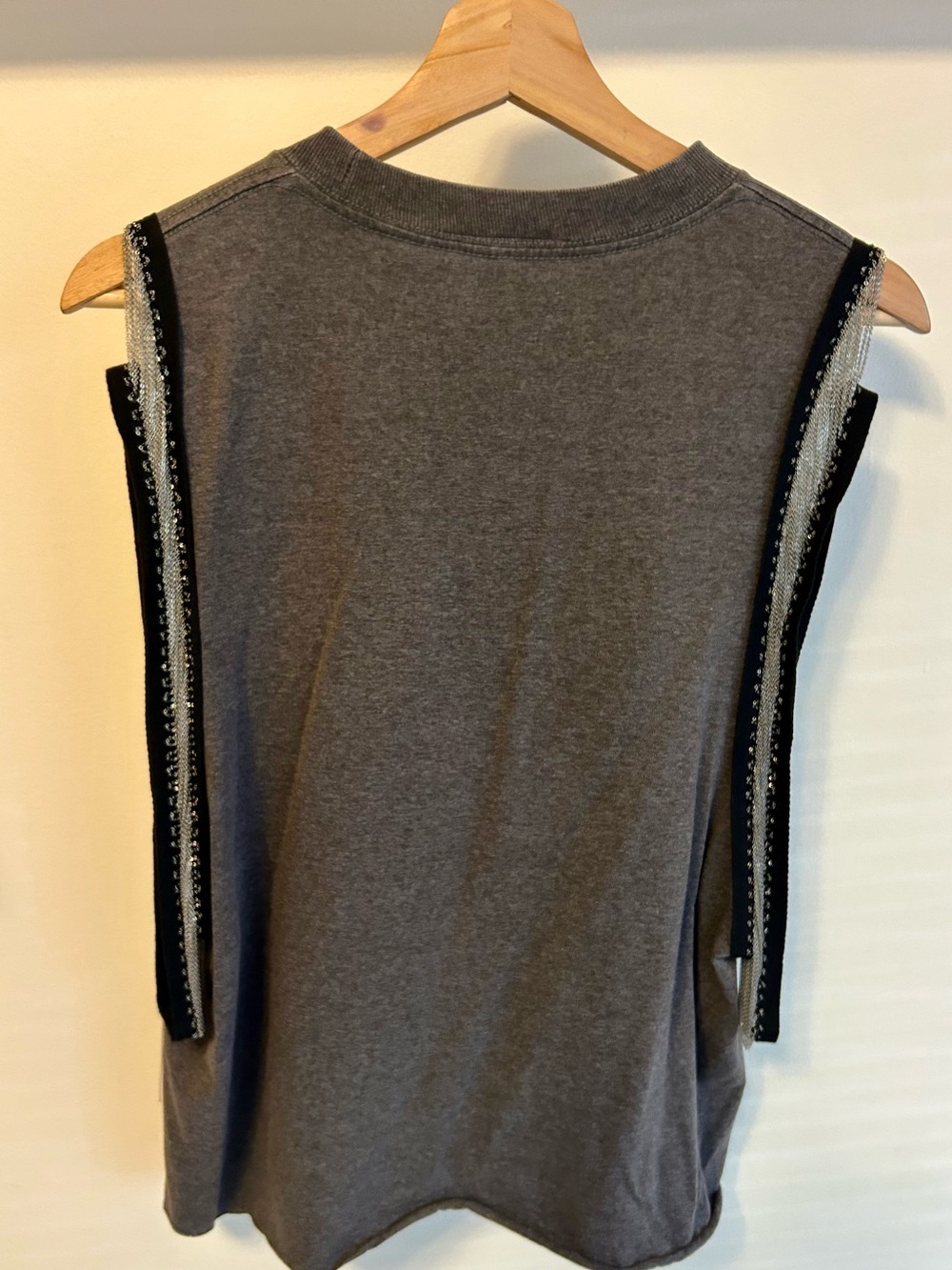 TRENDY AND TIPSY Vintage Grey Rolling Stones Chain Tank Top Band T-shirt. M - Picture 6 of 6